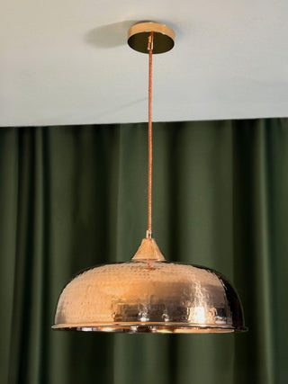 Copper Dark Patina Pendant Light | Handmade Hammered Copper Chandelier Lighting | *Lighting Fixtures Included*