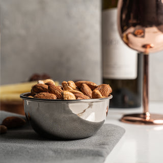 Solid Copper Snack Bowl – Chrome-Plated Finish