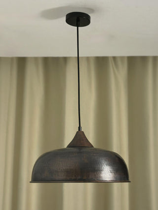 Copper Dark Patina Pendant Light | Handmade Hammered Copper Chandelier Lighting | *Lighting Fixtures Included*