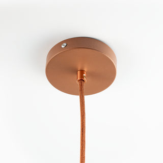 Handmade Farmhouse Matte Copper Pendant Light - Rustic Hammered Copper Ceiling Lamp - Complete Set Included