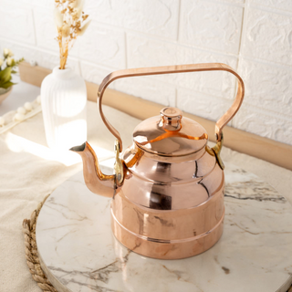 Handcrafted Solid Copper Teapot – Traditional Turkish Design, 1.5L Capacity