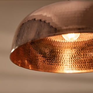 Solid Copper Pendant Light | Handmade Hammered Copper Ceiling Lighting | *Lighting Fixtures Included*