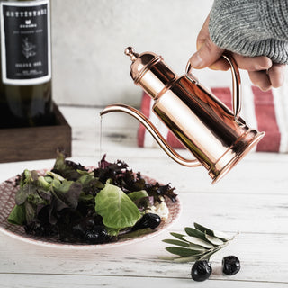 Handmade Copper Olive Oil Dispenser – Drip-Free Pourer for Kitchen & Dining (500ml)