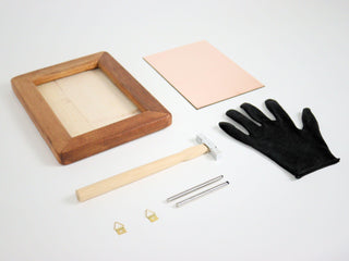 Kupferstichkunst, komplettes DIY-Set mit Rahmen | Kupferstich, gerahmtes Kunstgeschenk aus Holz – 200 x 260 mm