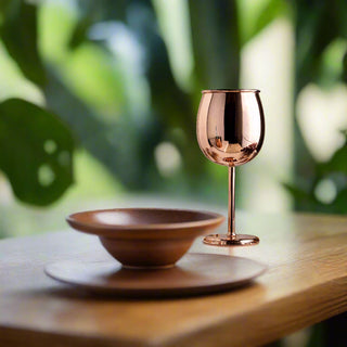 Handcrafted Copper Wine Goblet – Copper Glasses Collection