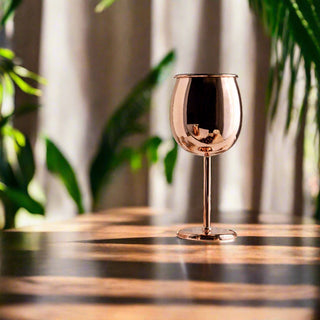 Handcrafted Copper Wine Goblet – Copper Glasses Collection