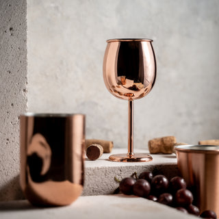 Handcrafted Copper Wine Goblet – Copper Glasses Collection