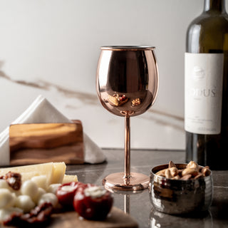 Handcrafted Copper Wine Goblet – Copper Glasses Collection