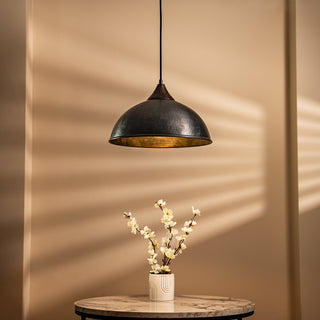 Handmade Farmhouse Dark Copper Pendant Light – Timeless Elegance for Interior & Exterior Spaces