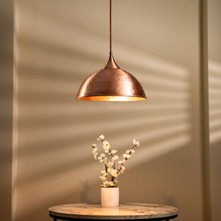 Handmade Matte Copper Pendant Light – Rustic Elegance with a Modern Touch