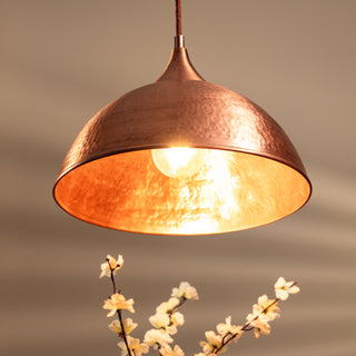 Handmade Farmhouse Dark Copper Pendant Light – Timeless Elegance for Interior & Exterior Spaces