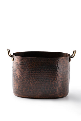 Hammered Copper Wine and Ice Bucket | Handmade Copper Beverage Pot 100% Solid Copper 320x155 mm