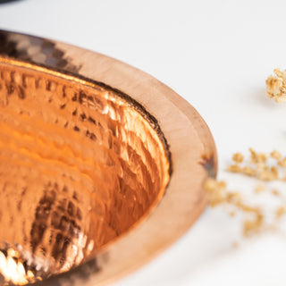 Oval Copper Drop-In Kitchen Sink | Handmade Copper Vessel Sink *Drain Cap Included*