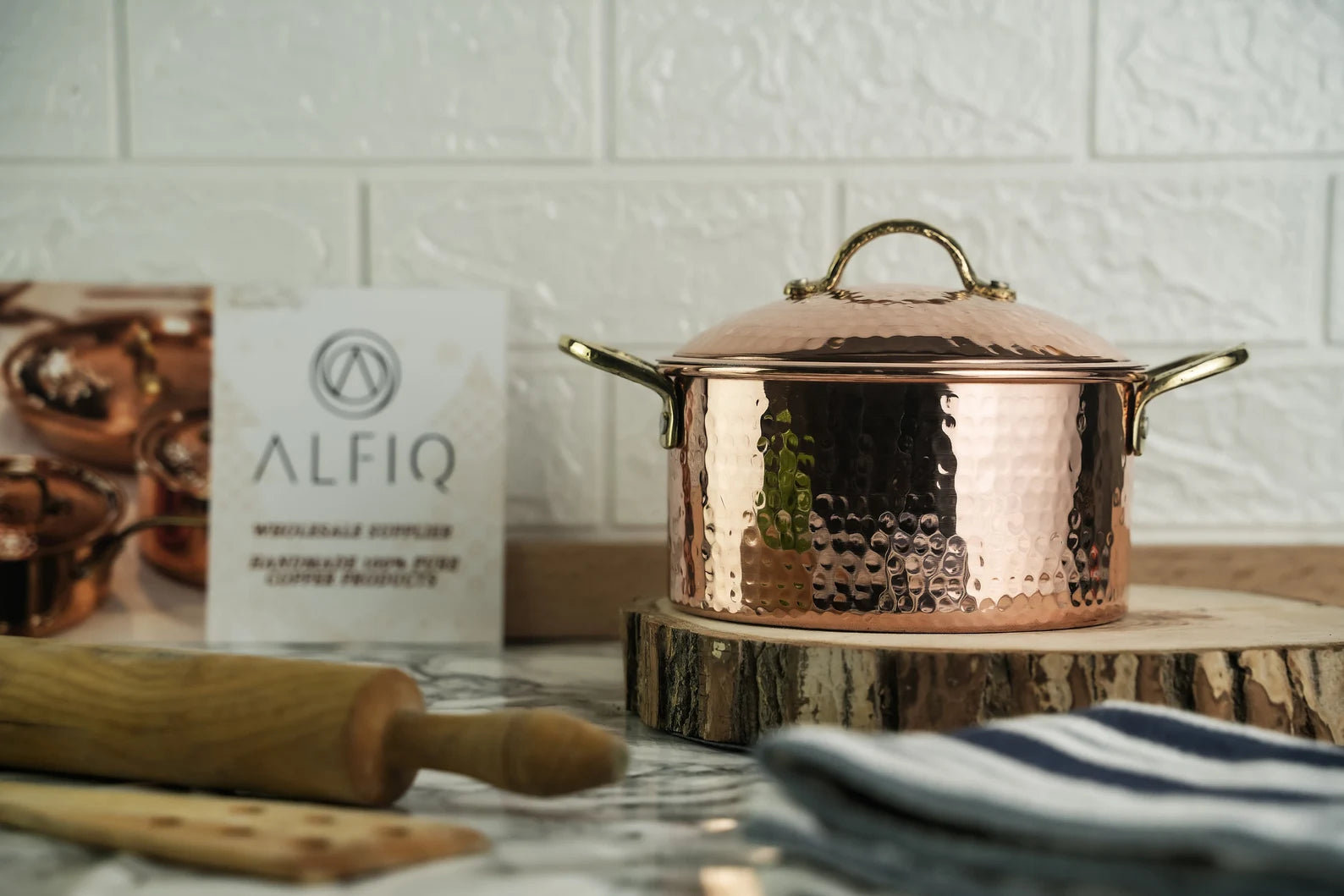 Solid Copper Cooking Pot and Lid Brass Handle 100% Copper Casserole 2 Mm  Thickness Heavy Duty Copper Kitchen Utensils 